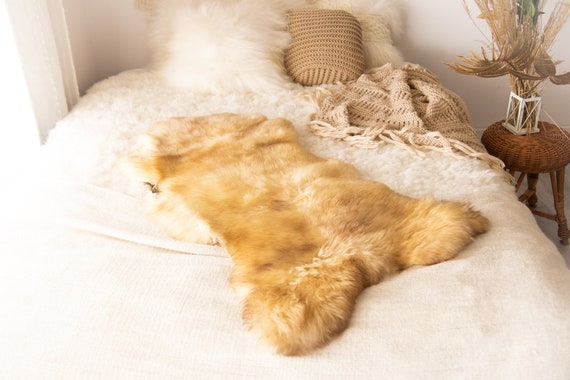 Real Sheepskin Rug Shaggy Rug Chair Cover Sheepskin Throw Sheep Skin Ivory Sheepskin Scandinavian Home Decor Rugs #Nuher28