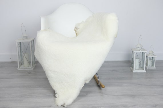 Real Sheepskin Rug Shaggy Rug Chair Cover Sheepskin Throw Sheep Skin White Sheepskin Home Decor Rugs #7her51