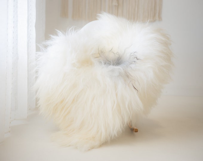 Real Icelandic Sheepskin Rug Scandinavian Decor Sofa Sheepskin throw Chair Cover Natural Sheep Skin Rugs Gray Ivory #Iceland1053
