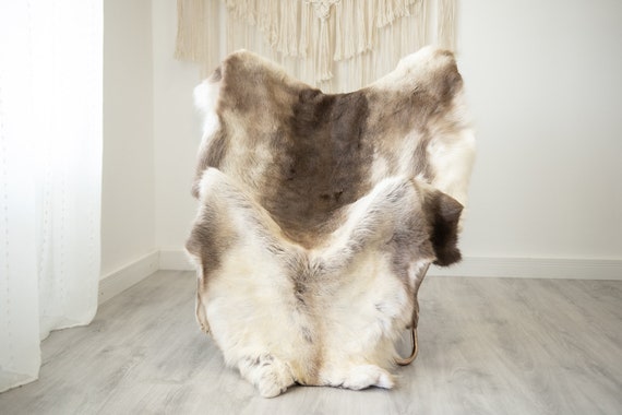 EXTRA LARGE Reindeer Hide | Reindeer Rug | Reindeer Skin | Throw XXL - Scandinavian Style Christmas Decor Brown White Hide #Reindeer69