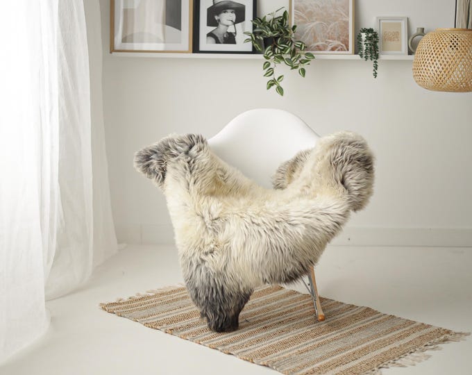 Real Sheepskin Rug Shaggy Rug Chair Cover Scandinavian Home Sheepskin Throw Sheep Skin Ivory Gray Sheepskin Home Decor Rugs #Mher134