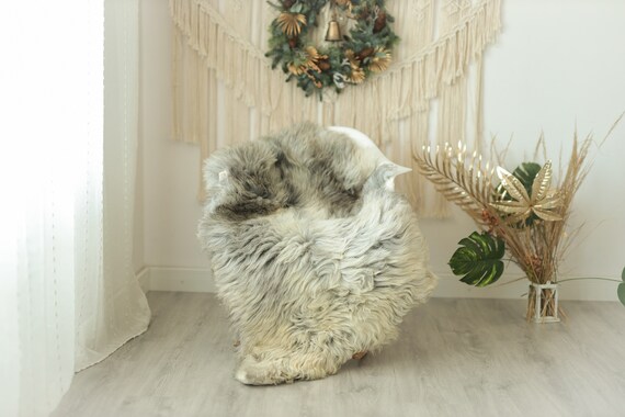 Real Sheepskin Rug Shaggy Rug Chair Cover Sheepskin Throw Sheep Skin Gray Ivory Sheepskin Home Decor Rugs #Gut3
