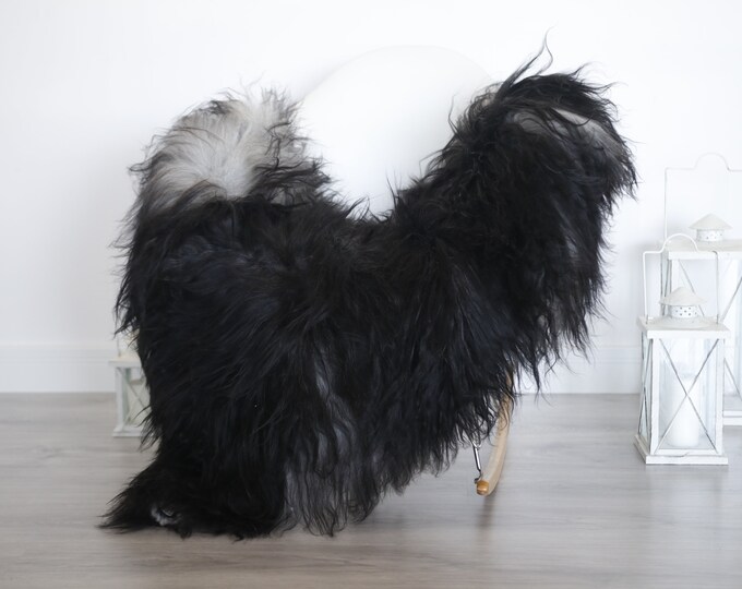 Real Icelandic Sheepskin Rug Scandinavian Decor Sofa Sheepskin throw Chair Cover Natural Sheep Skin Rugs Gray Blanket Fur Rug #isleb5