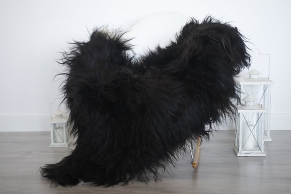 Real Icelandic Sheepskin Rug Scandinavian Decor Sofa Sheepskin throw Chair Cover Natural Sheep Skin Rugs Black Blanket Fur Rug #isleb19