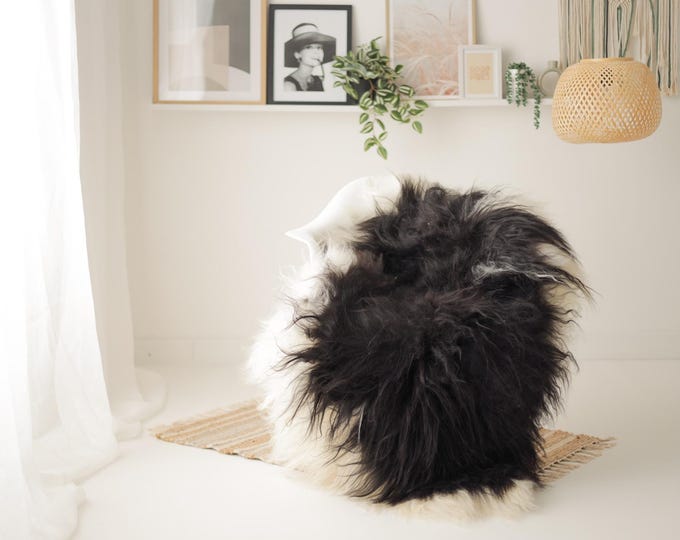 Real Icelandic Sheepskin Rug Scandinavian Decor Sofa Sheepskin throw Chair Cover Natural Sheep Skin Rugs Ivory Brown #Iceland1609