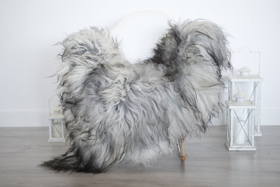 Real Icelandic Sheepskin Rug Scandinavian Decor Sofa Sheepskin throw Chair Cover Natural Sheep Skin Rugs Gray Blanket Fur Rug #isleb20
