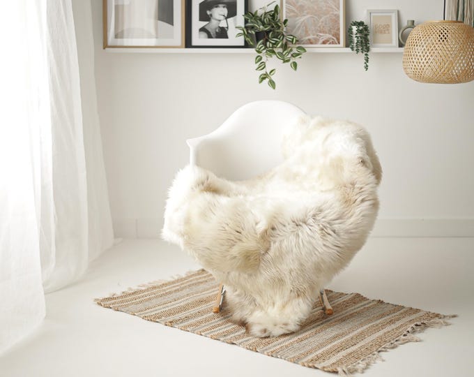 Real Sheepskin Rug Shaggy Rug Chair Cover Scandinavian Home Sheepskin Throw Sheep Skin Ivory Brown Sheepskin Home Decor Rugs #Mher100