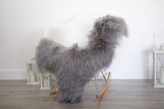 Real Icelandic Sheepskin Rug Scandinavian Decor Sofa Sheepskin throw Chair Cover Natural Sheep Skin Rugs Gray Blanket Fur Rug #5is2