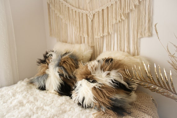 Icelandic Sheepskin Pillow |Decorative Pillows | Shaggy Pillow | Shaggy Cushion | Sheepskin Cushion |Sheepskin Pillow | Fur Pillow