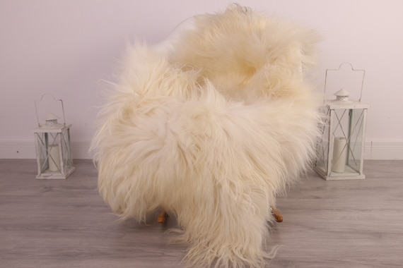 Real Icelandic Sheepskin Rug Scandinavian Decor Sofa Sheepskin throw Chair Cover Natural Sheep Skin Rugs Ivory Blanket Fur Rug #kefisl19