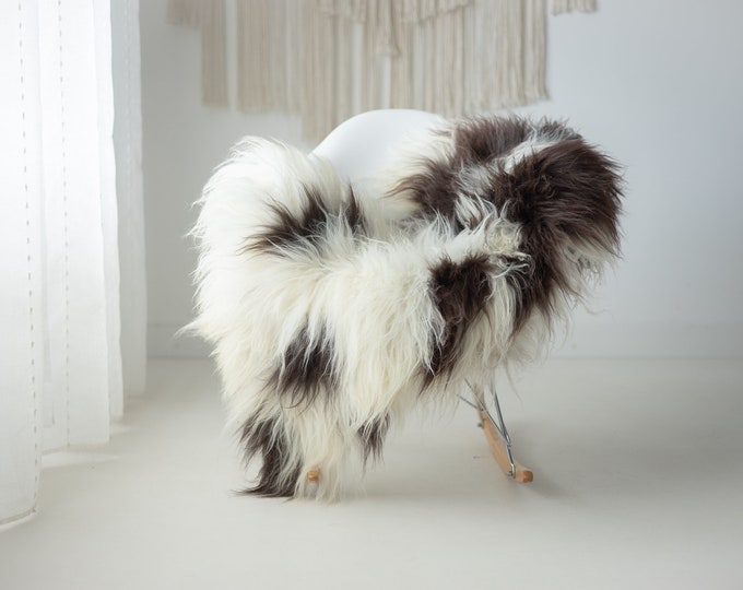 Real Sheepskin Rug Shaggy Rug Chair Cover Scandinavian Home Sheepskin Throw Sheep Skin Brown White Sheepskin Home Decor Rugs #herdwik700