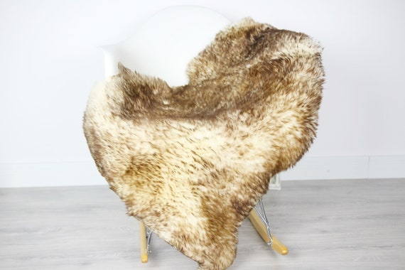 Sheepskin Rug | Real Sheepskin Rug | Shaggy Rug | Scandinavian Rug | Sheepskin Throw Brown Sheepskin | SCANDINAVIAN DECOR | #3HER13