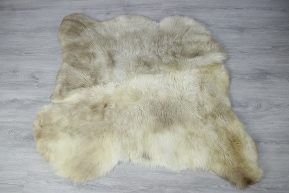 Double Sheepskin Rug | Long rug | Shaggy Rug | Chair Cover | Runner Rug | Beige Rug | Carpet | Beige Sheepskin | Brown Sheepskin LUSZY8