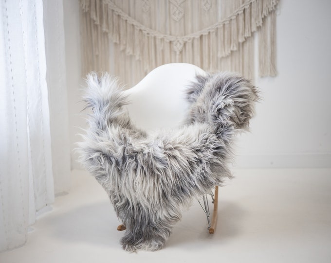 Real Sheepskin Rug Shaggy Rug Chair Cover Scandinavian Home Sheepskin Throw Sheep Skin Gray Brown Sheepskin Home Decor Rugs #herdwik464
