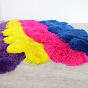 Real Sheepskin Rug Scandinavian Decor Sofa Sheepskin throw Chair Cover Natural Sheep Skin Rugs Blanket Fur Rug Dyed Sheepskin zdjęcie 2
