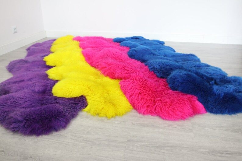 Real Sheepskin Rug Scandinavian Decor Sofa Sheepskin throw Chair Cover Natural Sheep Skin Rugs Blanket Fur Rug Dyed Sheepskin zdjęcie 2