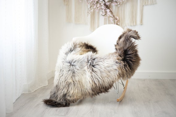 Real Sheepskin Rug Shaggy Rug Chair Cover Scandinavian Home Sheepskin Throw Sheep Skin White Brown Sheepskin Home Decor Rugs #herdwik262