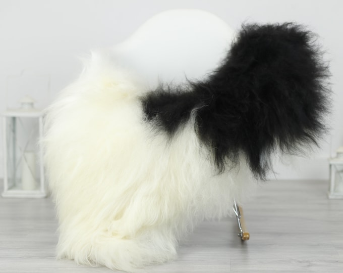 Real Icelandic Sheepskin Rug Scandinavian Decor Sofa Sheepskin throw Chair Cover Natural Sheep Skin Rugs Black Blanket Fur Rug #Babisl4