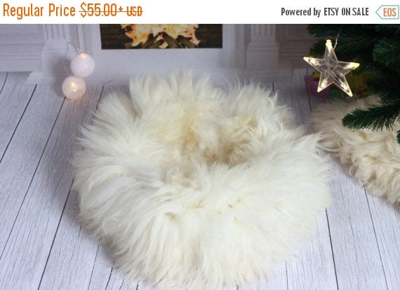 ON SALE Sheepskin Cat bed , Cat cave , pet bed , cat house ,pet furniture hand made - Genuine Real Sheepskin - white