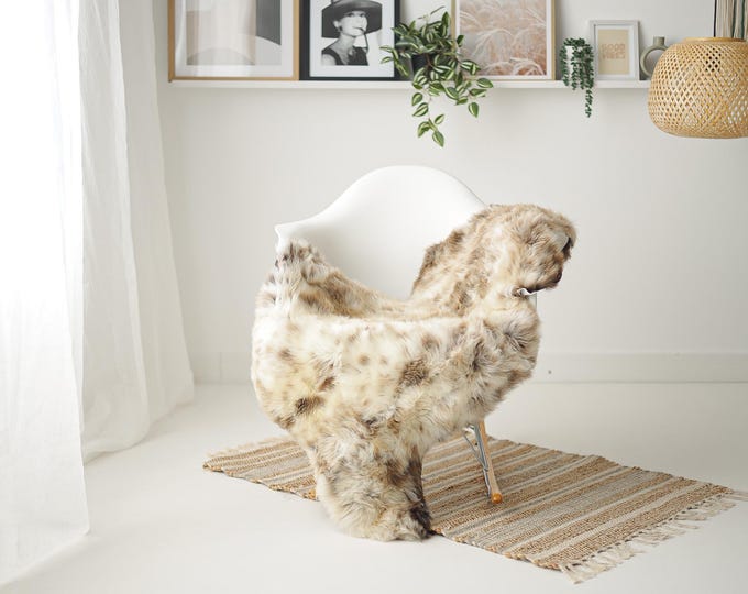 Real Sheepskin Rug Shaggy Rug Chair Cover Scandinavian Home Sheepskin Throw Sheep Skin Ivory Brown Sheepskin Home Decor Rugs #Mher160