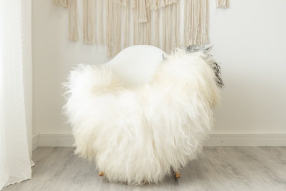 Real Icelandic Sheepskin Rug Scandinavian Home Decor Sofa Sheepskin throw Chair Cover Natural Sheep Skin Rugs Black Ivory #Iceland486