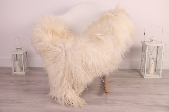 Real Icelandic Sheepskin Rug Scandinavian Decor Sofa Sheepskin throw Chair Cover Natural Sheep Skin Rugs Black White Blanket Fur Rug #Am15