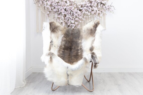 Reindeer Hide | Reindeer Rug | Reindeer Skin | Throw XXL EXTRA LARGE - Scandinavian Style Christmas Decor Brown White Hide #Reindeer37
