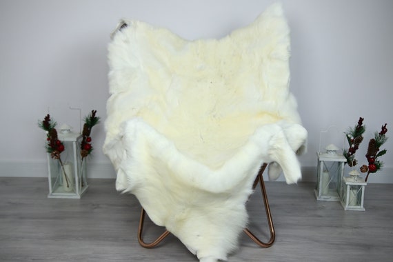 Reindeer Hide | Reindeer Rug | Reindeer Skin | Throw - Scandinavian Style #ERE22 150x115 | Christmas Decor |