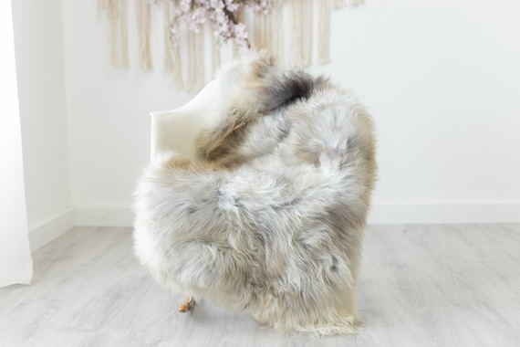 Real Sheepskin Rug Shaggy Rug Chair Cover Scandinavian Home Sheepskin Throw Sheep Skin White Gray Sheepskin Home Decor Rugs #herdwik226