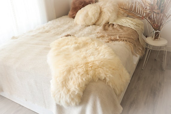 Real Sheepskin Rug Shaggy Rug Chair Cover Sheepskin Throw Sheep Skin Ivory Brown Sheepskin Home Decor Rugs Sheep skin #10Her2