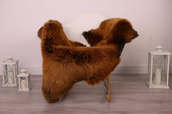 Real Sheepskin Rug Shaggy Rug Chair Cover Sheepskin Throw Sheep Skin Gray Brown Sheepskin Home Decor Rugs #8her34