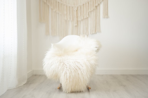 Real Icelandic Sheepskin Rug Scandinavian Home Decor Sofa Sheepskin throw Chair Cover Natural Sheep Skin Rugs Ivory fur #Iceland511