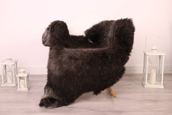 Real Sheepskin Rug Shaggy Rug Chair Cover Sheepskin Throw Sheep Skin Gray Brown Sheepskin Home Decor Rugs #8her39