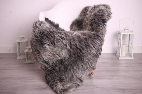 Real Sheepskin Rug Shaggy Rug Chair Cover Sheepskin Throw Sheep Skin Gray Brown Sheepskin Home Decor Rugs #9her8