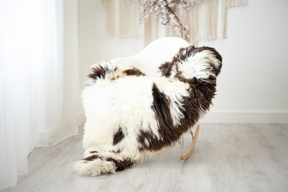 Real Sheepskin Rug Shaggy Rug Chair Cover Scandinavian Home Sheepskin Throw Sheep Skin White Brown Sheepskin Home Decor Rugs #herdwik261
