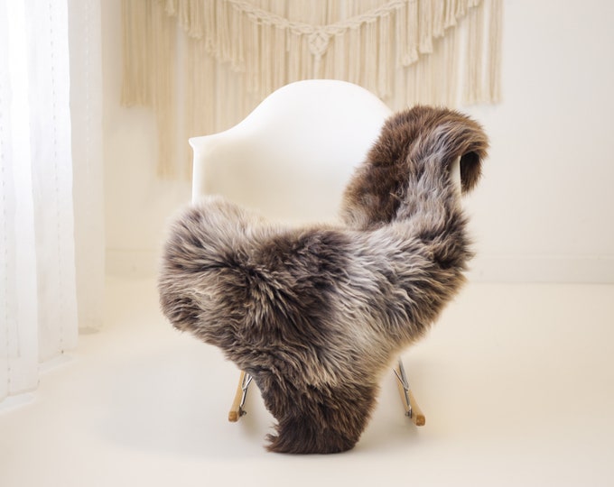 Real Sheepskin Rug Shaggy Rug Chair Cover Scandinavian Home Sheepskin Throw Sheep Skin Brown Gray Sheepskin Home Decor Rugs #herdwik855