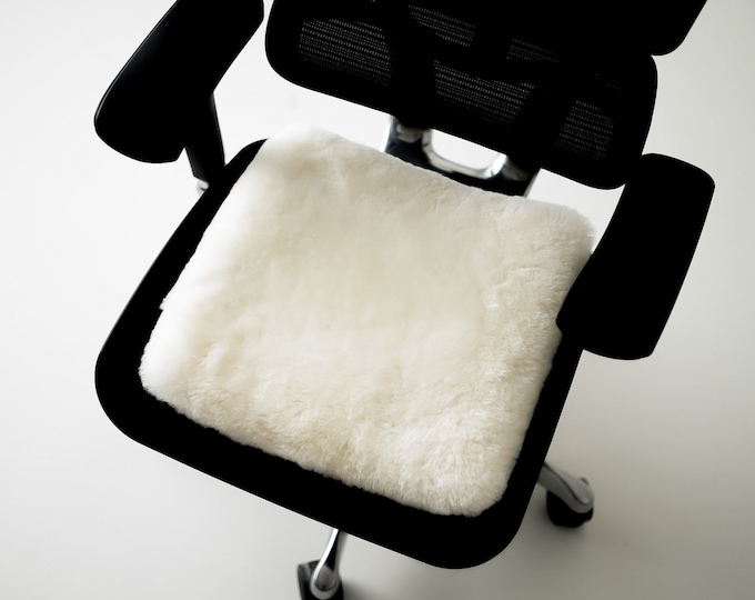 Stool Cover | Sheepskin Stool Cover | Chairl Cover | Furry Stool | Scandinavian Decor | Seat Pad | Chair Pad