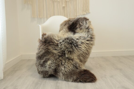 Real Sheepskin Rug Shaggy Rug Chair Cover Scandinavian Home Sheepskin Throw Sheep Skin Ivory Brown Sheepskin Home Decor Rugs #herdwik343