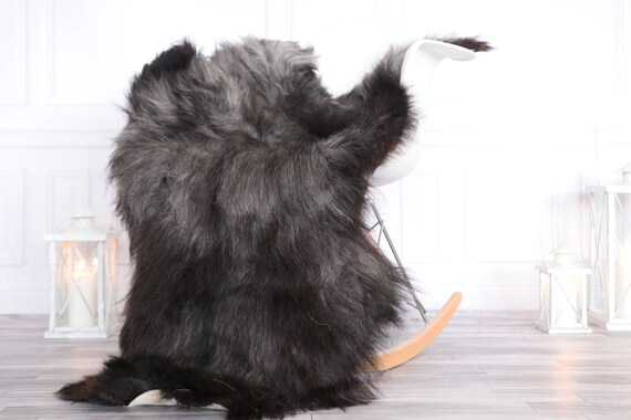 Organic Sheepskin Rug, Real Sheepskin Rug, Gute Sheepskin, Christmas Home Decor, Gray Brown Sheepskin Rug #OCTGUTE11