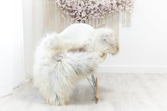 Real Sheepskin Merino Rug Shaggy Rug Chair Cover Sheepskin Throw Sheep Skin Sheepskin Home Decor Rugs Blanket Ivory Brown #herdwik166