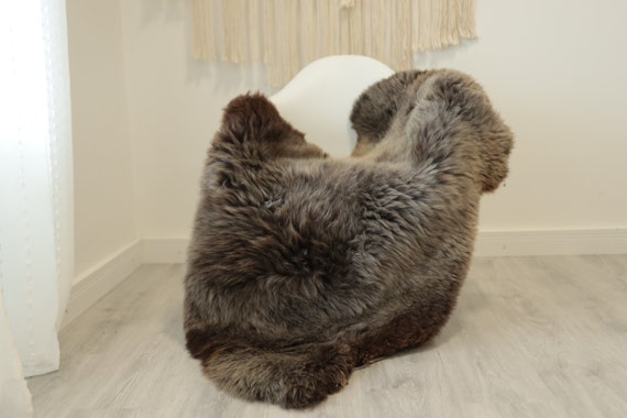 Real Sheepskin Rug Shaggy Rug Chair Cover Scandinavian Home Sheepskin Throw Sheep Skin Ivory Brown Sheepskin Home Decor Rugs #herdwik344