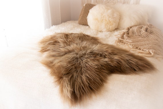 Real Icelandic Sheepskin Rug Scandinavian Decor Sofa Sheepskin throw Chair Cover Natural Sheep Skin Rugs Brown Blanket Fur Rug #KWAISL1