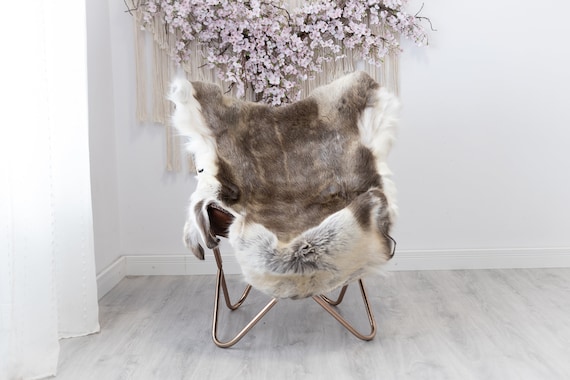 Reindeer Hide | Reindeer Rug | Reindeer Skin | Throw - Scandinavian Style Christmas Decor Brown White Hide #Reindeer49
