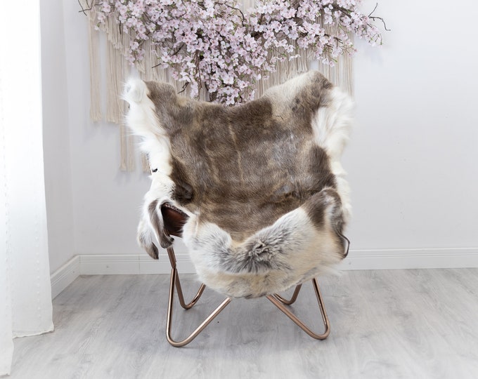 Reindeer Hide | Reindeer Rug | Reindeer Skin | Throw  - Scandinavian Style Christmas Decor Brown White Hide #Reindeer49