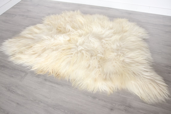 Real Icelandic Sheepskin Throw Scandinavian Decor Sofa Sheepskin throw Chair Cover Natural Sheep Skin Rugs Blanket Fur Triple Rugs #Bezszy2