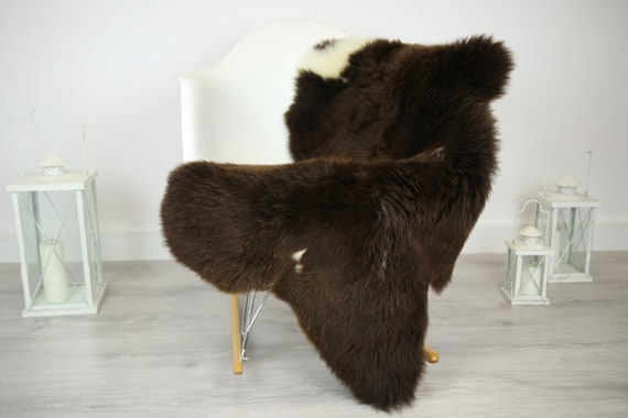 Sheepskin Rug | Real Sheepskin Rug | Shaggy Rug | Chair Cover | Sheepskin Throw | Brown Sheepskin | Home Decor | #JAC16