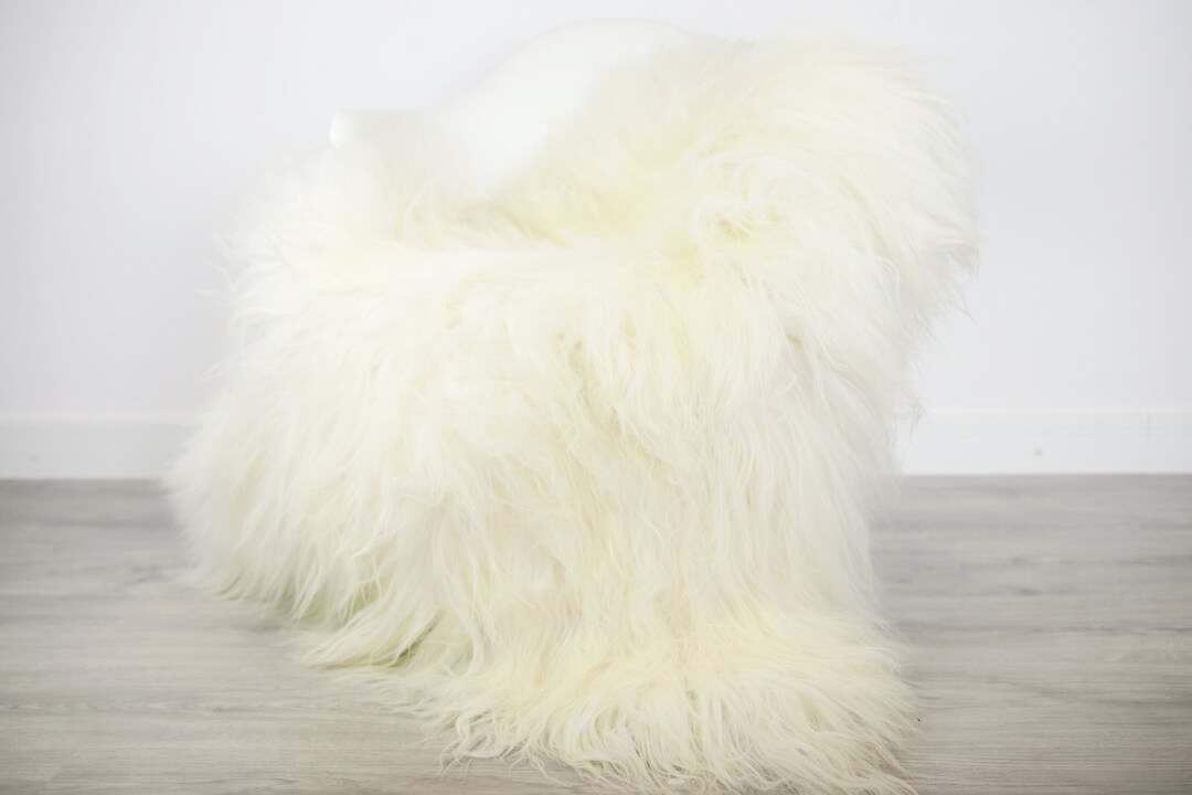 ON SALE Creamy White Sheepskin Rug Nursery Decor Nursery White
