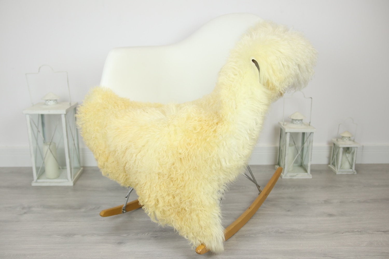 Genuine Rare Tuscan Lamb Sheepskin Rug Curly Fur Rug Natural