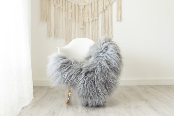 Real Icelandic Sheepskin Rug Scandinavian Home Decor Sofa Sheepskin throw Chair Cover Natural Sheep Skin Rugs Gray #Iceland502