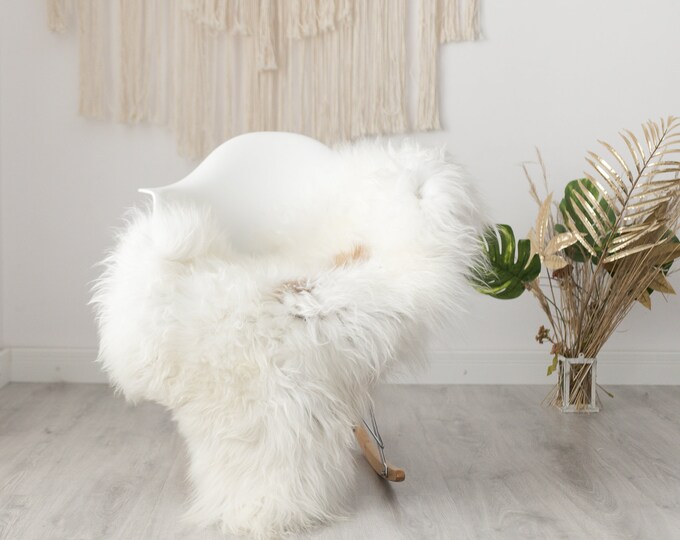 Real Icelandic Sheepskin Rug Scandinavian Decor Sofa Sheepskin throw Chair Cover Natural Sheep Skin Rugs Ivory Beige #Iceland152